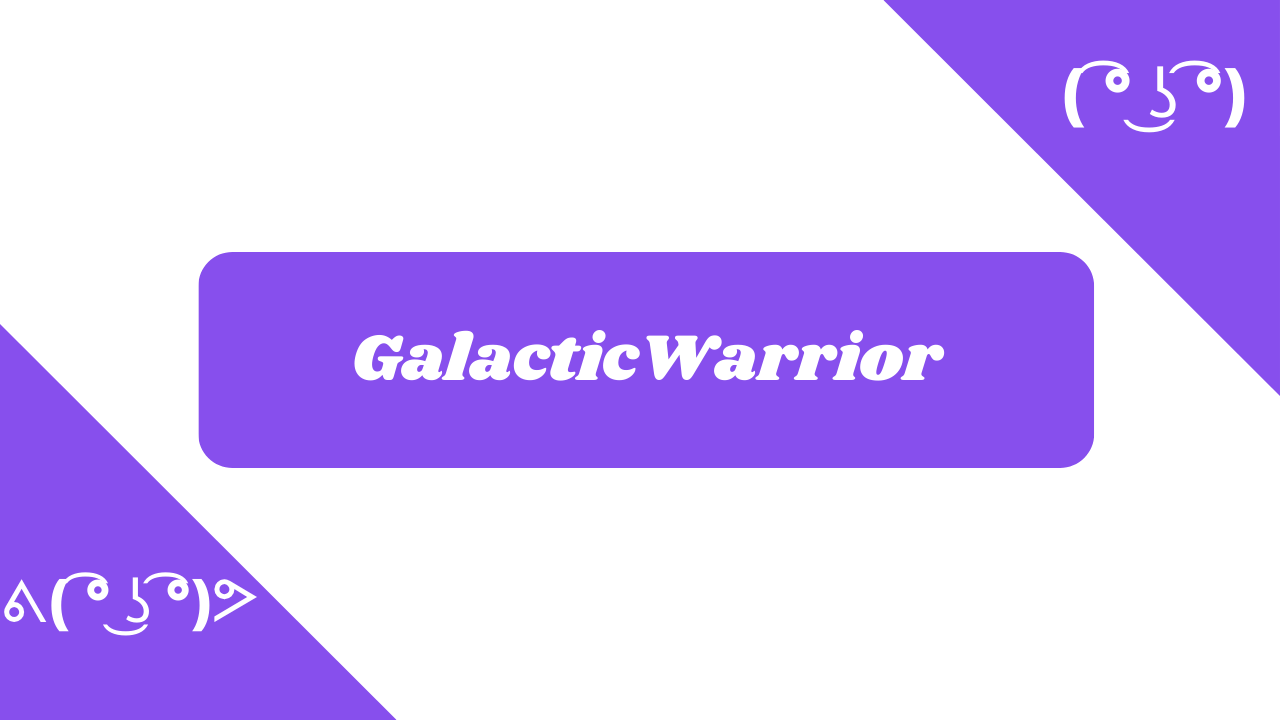 GalacticWarrior trong các phông chữ khác nhau