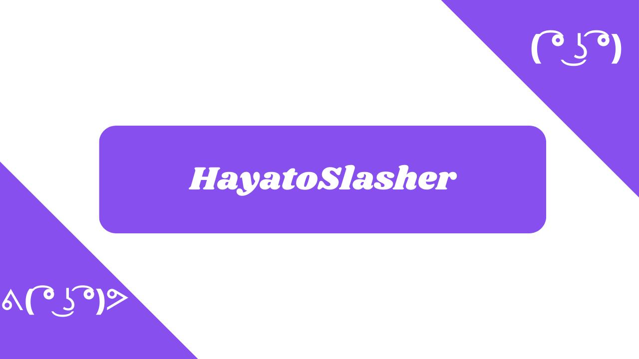 HayatoSlasher trong các phông chữ khác nhau